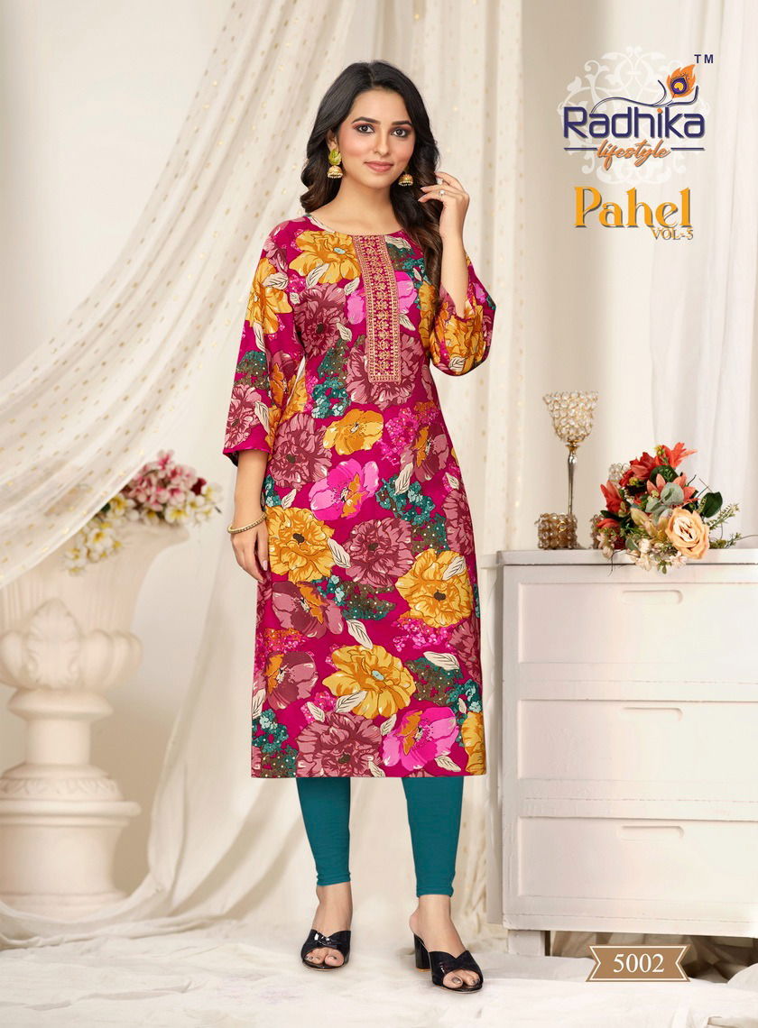 Radhika Pahel Vol 5 Printed Kurtis Catalog
